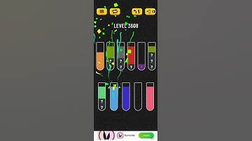 water sort puzzle level 3608
