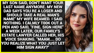 Download Lagu MY SON SAID, DON'T WANT YOUR LAST NAME ANYMORE. MY NEW DAD SAYS YOU RE A LOSER AND SHOULD TAKE... MP3