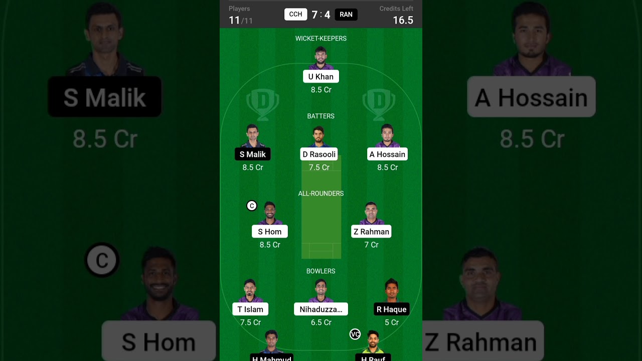 CCH vs RAN /BPL league