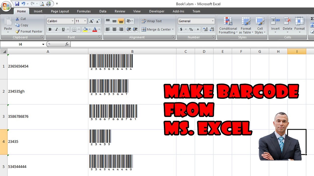 how-to-make-barcode-in-excel-with-easy-youtube