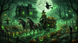 Relaxing Halloween Ambience Music 🎃 Cozy Night with Haunted Pumpkin Cart 👻 Gentle Spooky Sounds screenshot 2