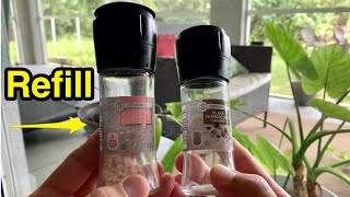 How to open & refill disposable salt or pepper grinder - Stonemill, McCormick, Kirkland, Costco, etc screenshot 5