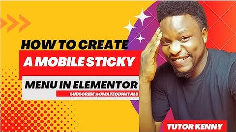 How to design a sticky mobile menu in #elementortutorial