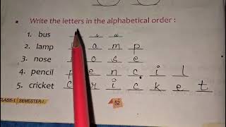 5.Write the letters in the alphabetical order.