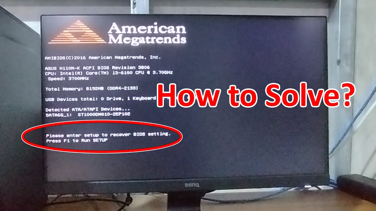 Please enter setup to recover BIOS setting Error Fix 2025 | American