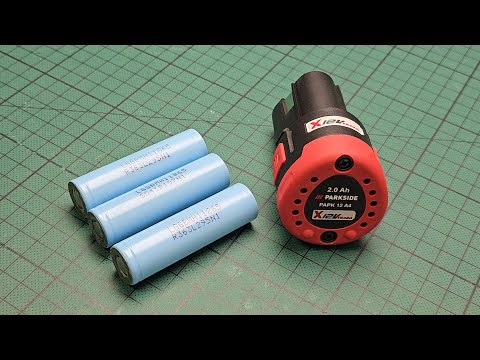 PARKSIDE 2Ah 12V PAPK 12 A4 Battery - Lithium 18650 cells upgrade to 3Ah