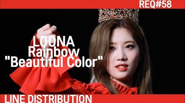 How would LOONA Rainbow sing Beautiful Color (IZ*ONE) | Line Distribution