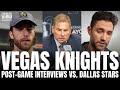 Bruce cassidy alec martinez  noah hanifin respond to vegas dropping 3 straight games to dallas