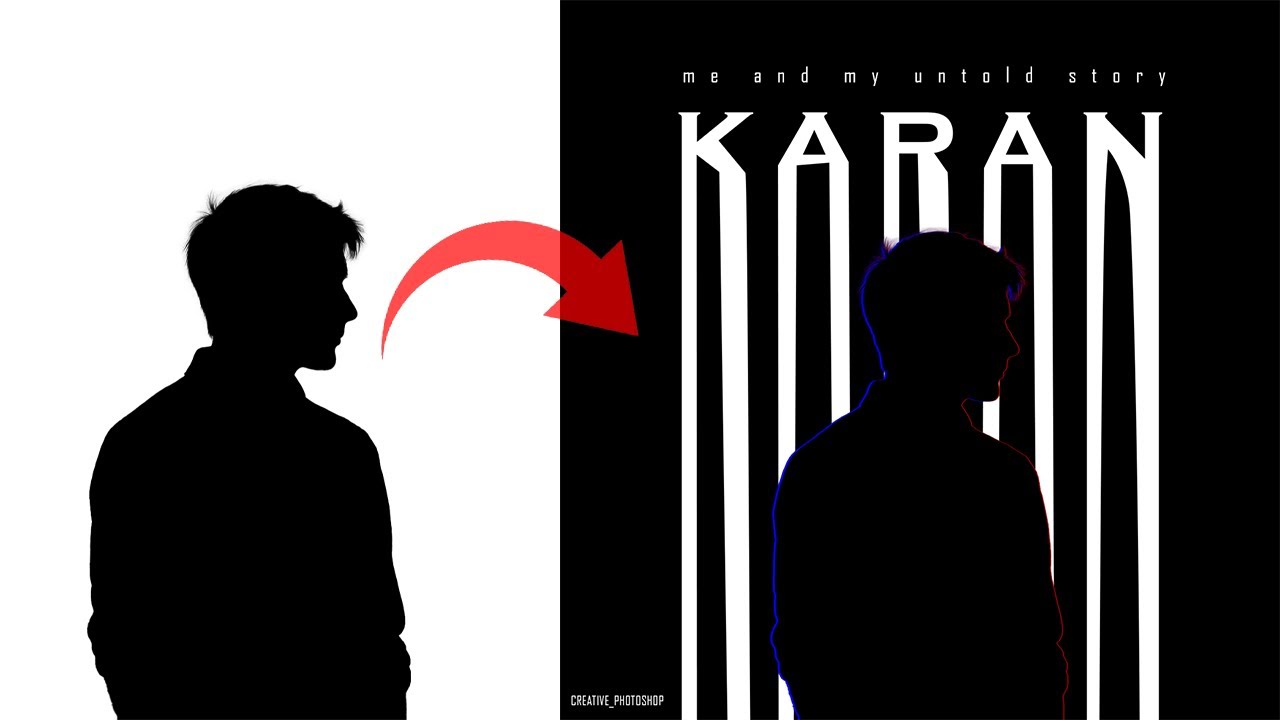 How to make stunning name and shadow poster | Under 5 mins | Easy way | Photoshop