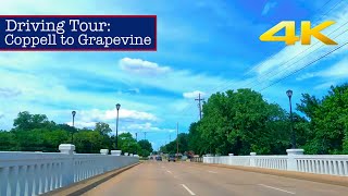DFW Driving Tour: Coppell to Grapevine (via Sandy Lake) 4K