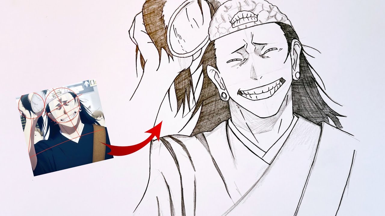 How to draw Kenjaku (Suguru Geto) with Brain Reveal