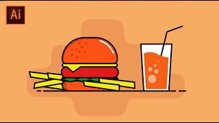 Hamburguer  Flat Design Tutorial - Adobe Illustrator