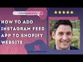How to add Instagram Feed app to Shopify website