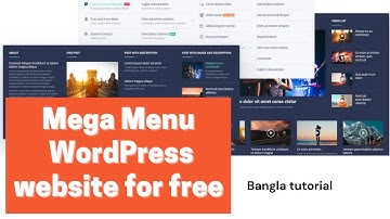 Mega menu bangla tutorial | Elementor mega menu bangla tutorial | How to create mega menu free