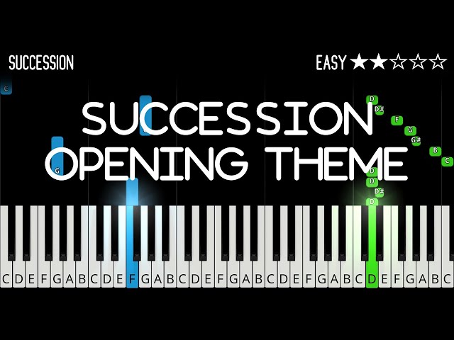 Succession - Opening Theme Song - EASY Piano Tutorial