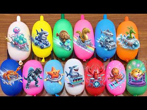 Making Slime with Funny Balloons: Learn Colors & Surprise Animals | Satisfying ASMR | Part 10
