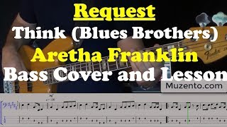 Video thumbnail of "Think (Blues Bros) - Bass Cover and Lesson - Request"