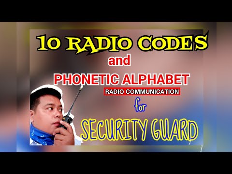 10 Radio codes and phonetic alphabet of security guard