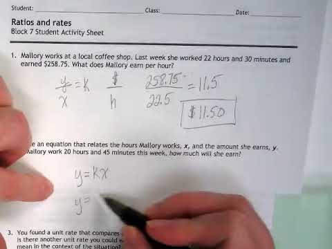 Ratios and Rates: Block 7