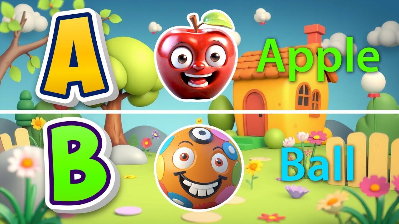 A is for Apple A B C | Fun ABC Alphabet Song for Kids | Learn A to Z ...