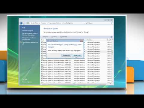 How to uninstall Internet Explorer® 9 from a Windows® Vista-based PC?