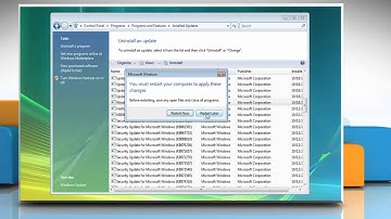 How to uninstall Internet Explorer® 9 from a Windows® Vista-based PC?
