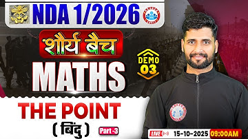 NDA 01 2026 Maths Classes | Shaurya Batch | The Point | NDA 2026 Maths Preparation By Vishal Sir