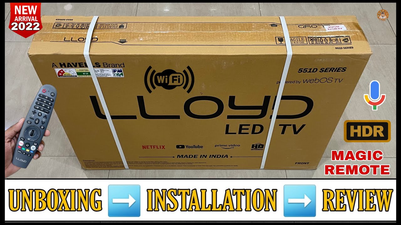 LLOYD 32HS551D 2022 || 32 Inch Full Hd HDR Smart Tv Unboxing And Review || With Magic Remote Demo