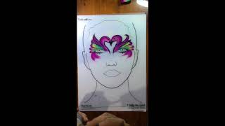 Flamingo face painting
