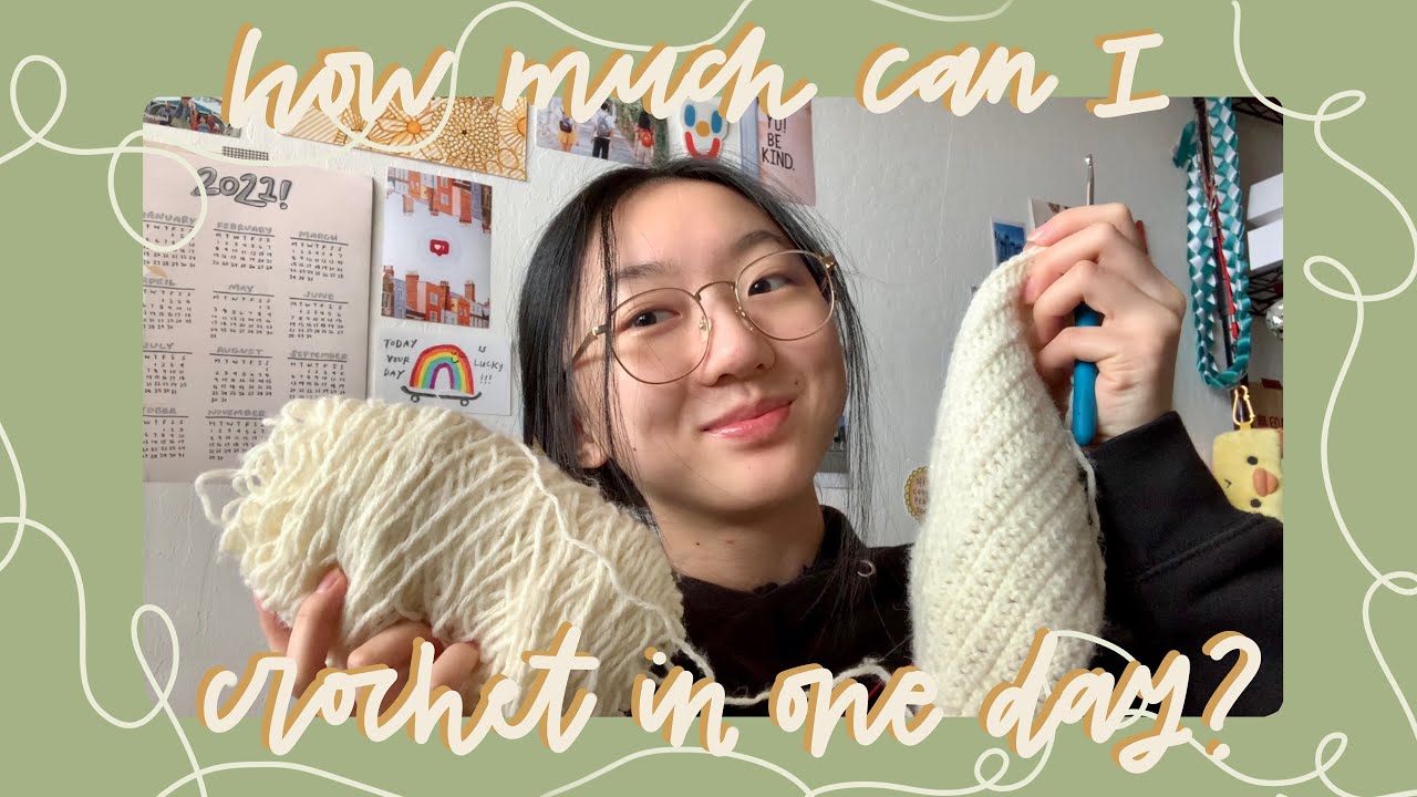 HOW MUCH CAN I CROCHET IN A DAY? 24 hour crochet with me vlog - making ...