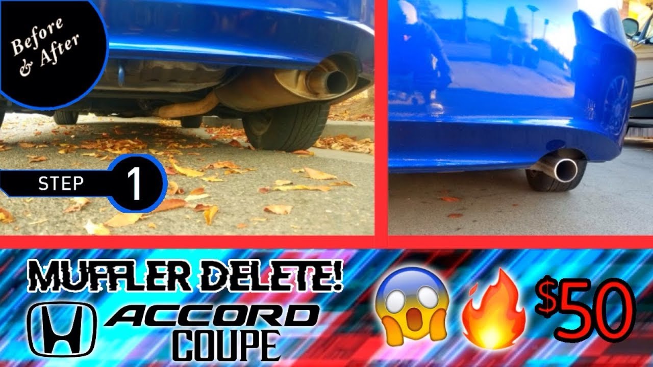 HONDA ACCORD COUPE EXL MUFFLER DELETE! (BEFORE & AFTER COMPARISON