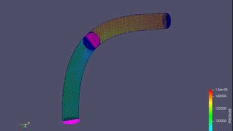 Transient simulation of flow over a throttle body of Pressure Animation