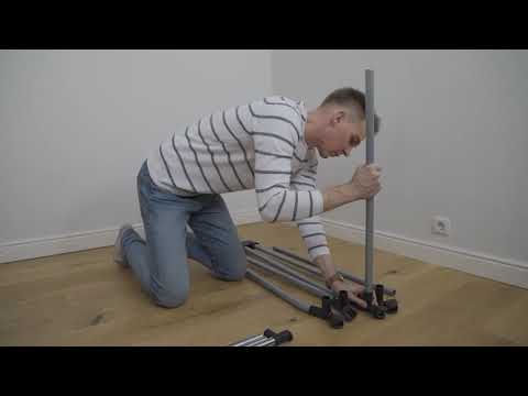 Складная стойка для одежды на колесиках из хромированной стали Tatkraft Halland