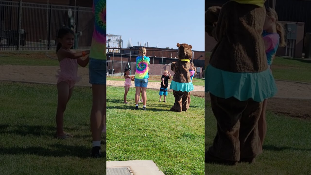 Morning stretches with Cindy Bear Jellystone 