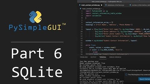 Intro to PySimpleGUI - Part 6 - Integrating SQLite Databases