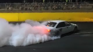 Burnout car @ Darwin Roll Racing V8 Holden Commodore Hidden Valley Raceway NT