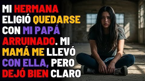 Mi hermana eligió quedarse con mi papá arruinado. Mi mamá me llevó con ella, pero dejó bien claro...
