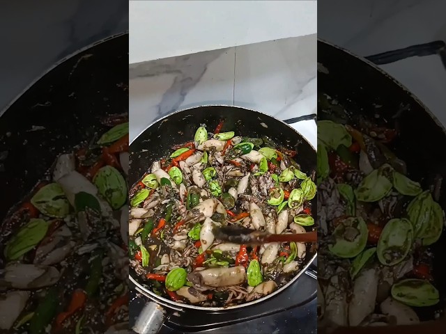 Masak cumi tinta hitam #mukbang #mukbangindonesiafood #asmr