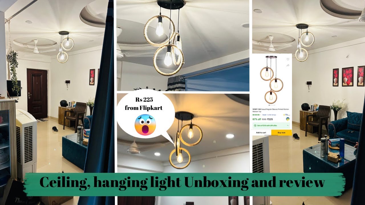 ceiling hanging light 💡 Unboxing and Review Flipkart seller’s scam 😩