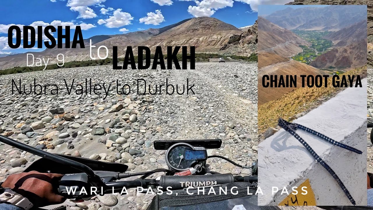 Day-9 Chain toot gaya, Nubra Valley to Durbuk(190km)  Ladakh solo in my Triumph Scrambler 400x