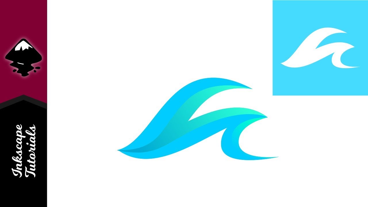inkscape beginner tutorial ocean waves surfing logo youtube
