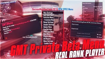 [BO2/1.19]♛GMT Private Beta Mod Menu | Real Rank Player, Protection & CoHost List(PREVIEW)♛[GSC]