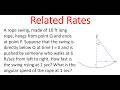 How Fast Is Swing Rising & Its Angular Speed At 1 sec?