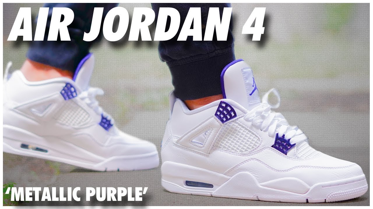 purple jordans 4