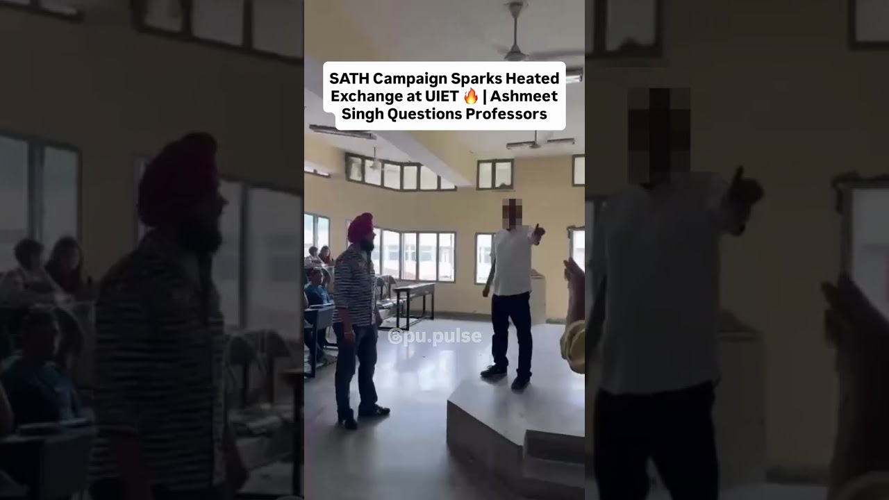 Ashmeet Singh vs Professor? 👀 Heated UIET Campaign Moment Raises Questions #PUElections2026 #Shorts