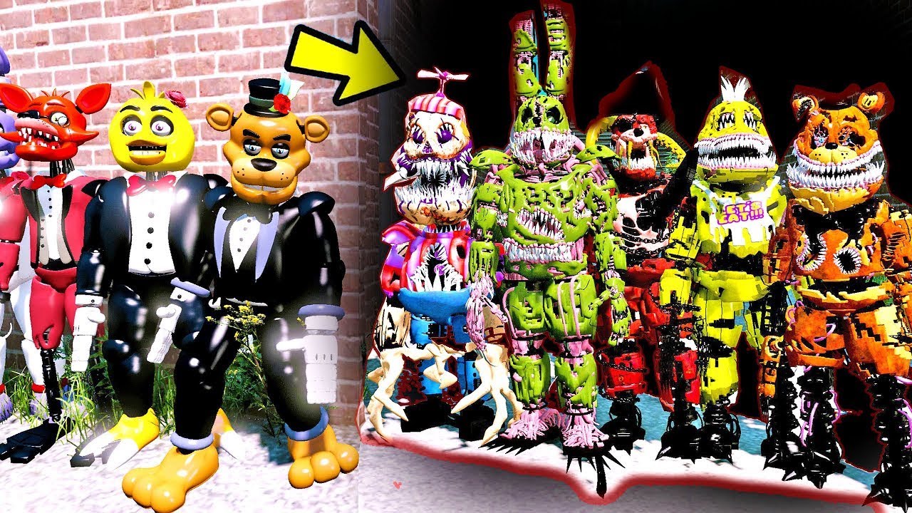 ANIMATRONICS BAND VS CORRUPTED ANIMATRONICS ASSOMBRADOS? | GTA V Five Nights at Freddy's