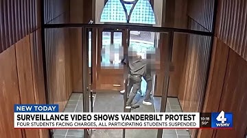 Surveillance video shows Vanderbilt protest