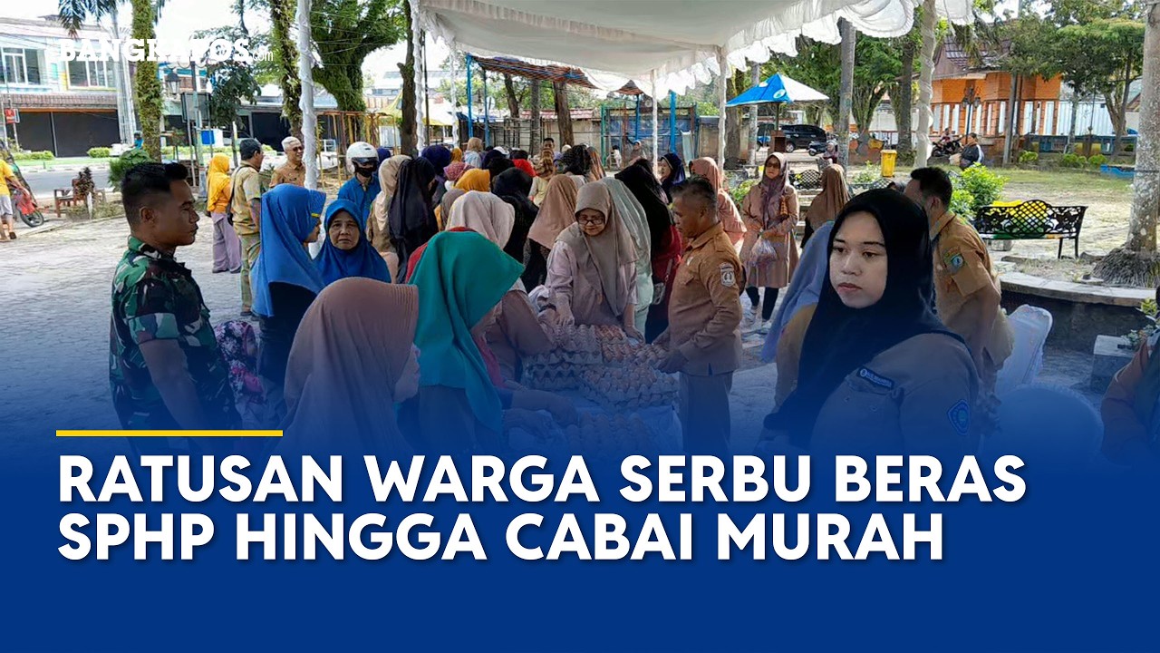 Pasar Murah Kecamatan Manggar Menyala, Ratusan Warga Serbu Beras SPHP Hingga Cabai Murah