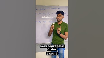 Lexicographic Order | Part 2 | Important for SNAP Exam