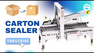 WIN-WIN PACK Automatic Flap Folding Carton Sealer with Roller Conveyor #cartonsealer #tapingmachine